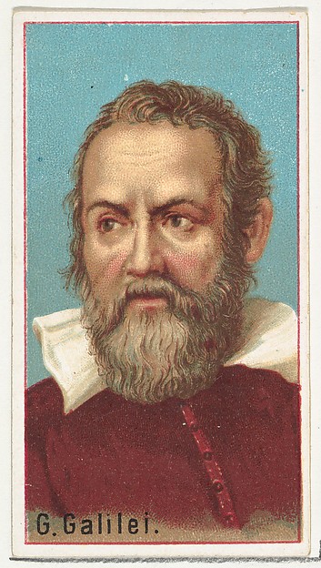 Allen & Ginter, Galileo Galilei, printer's sample for the World's Inventors souvenir album (A25) for Allen & Ginter Cigarettes