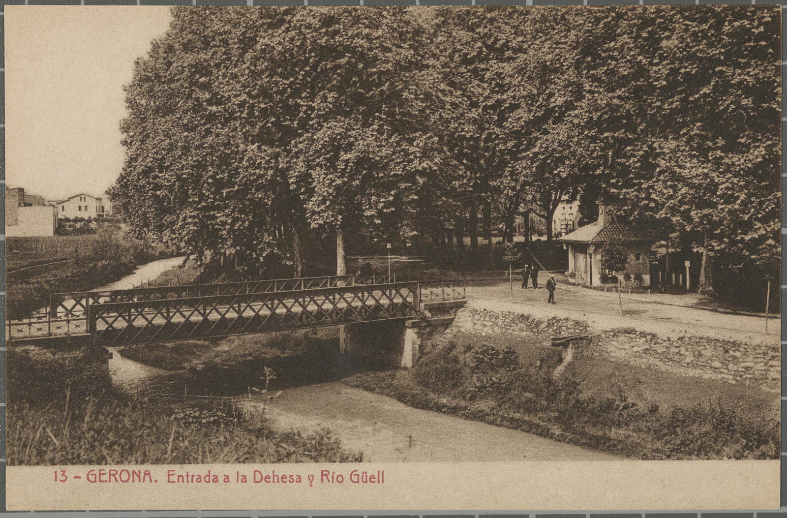 Desconegut, 13 - GERONA. Entrada a la Dehesa y Río Güell