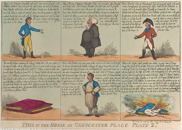 Thomas Rowlandson, This is the House in Gloucester Place, Plate 2