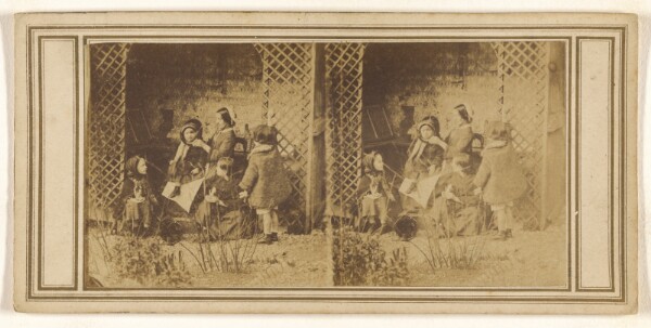 Unknown, [Mother attending a child, other children looking on]