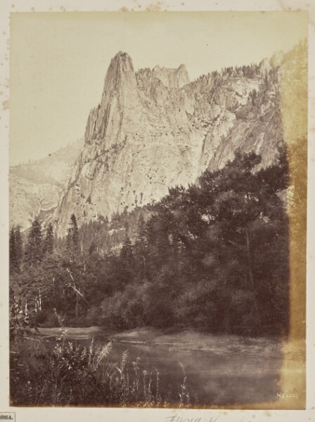 Eadweard J. Muybridge, Yo-Sem-i-te Valley, California. Loya, (Sentinel Rock). 3,270 Feet above Valley