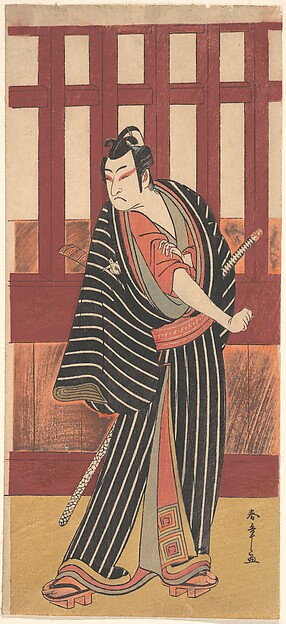 Katsukawa Shunshō　勝川春章, The Second Ishikawa Monosuke in the Role of Karigane Bunshichi