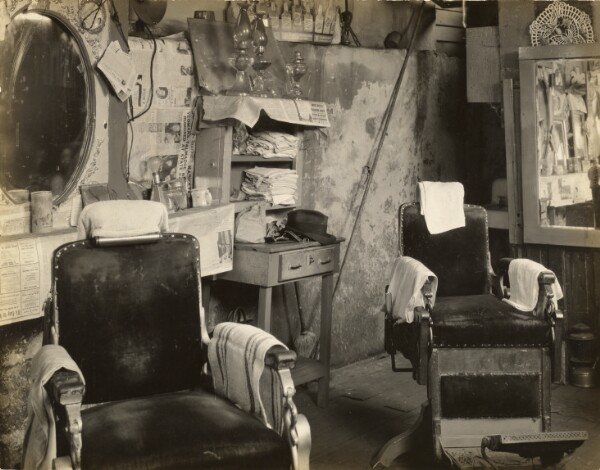 Walker Evans, Negro Barbershop Interior, Atlanta