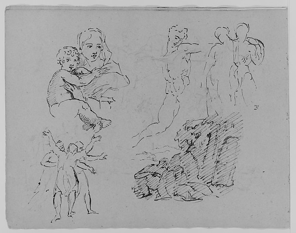 Thomas Sully, Five Figure Studies (from Sketchbook)