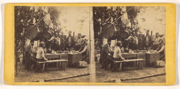 Edward and Henry T. Anthony & Co., Improvised Dinner Table in the Field. [Army of the Potomac]