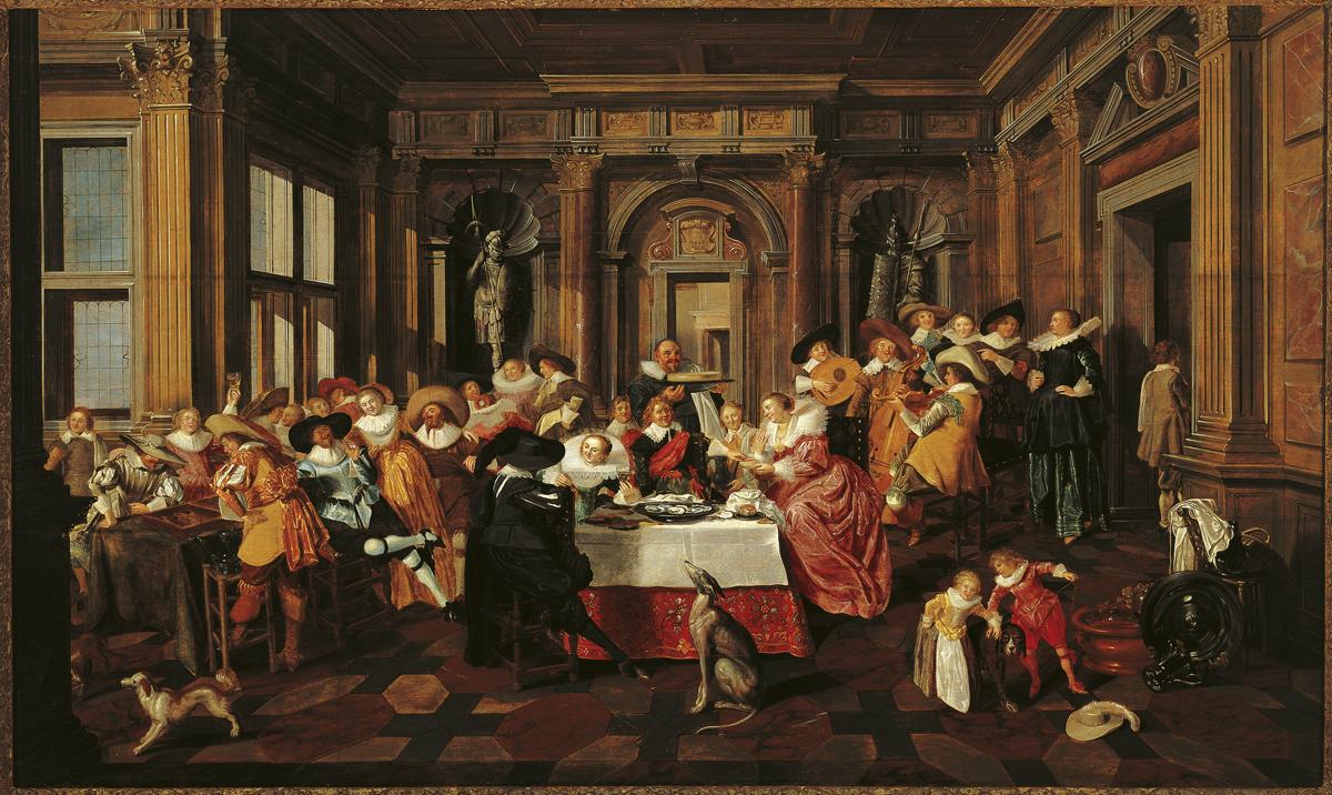 Dirck van Delen, Festive Company in a Renaissance Room