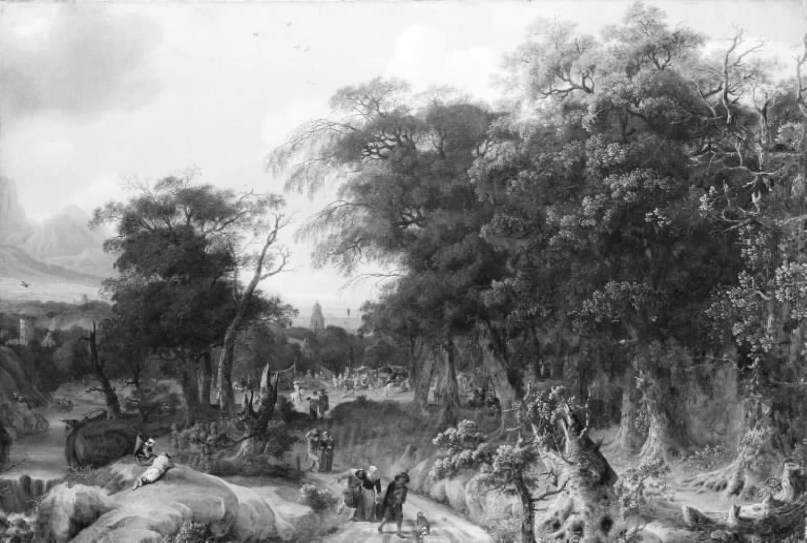 Johannes Lingelbach, Majfest i en bjergegn