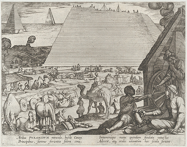 Antonio Tempesta, The Pyramids in Egypt, plate 7 from "The Seven Wonders of The World"
