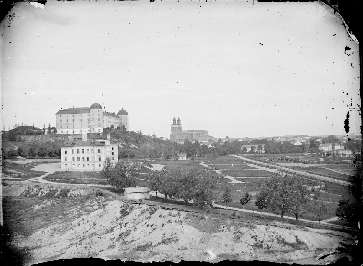 Henri Osti's Fotografiateliér, Academic Hospital, Uppsala Castle and Uppsala Cathedral, Uppsala before 1885