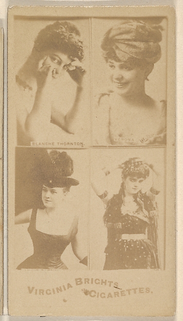 Allen & Ginter, Blanche Thornton/ Verona, from the Actors and Actresses series (N45, Type 4) for Virginia Brights Cigarettes