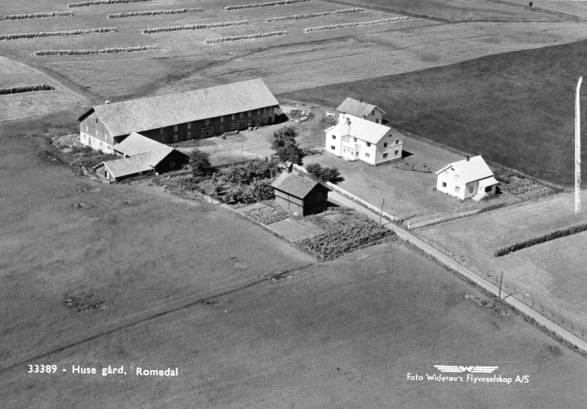 Anno Domkirkeodden, FLYFOTO HUSE NORDRE, STANGE. POSTKORT.