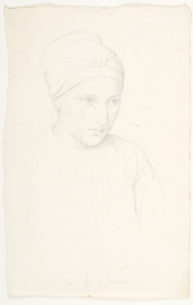 Lorenz Frølich, En ung pige fra Barbizon, brystbillede