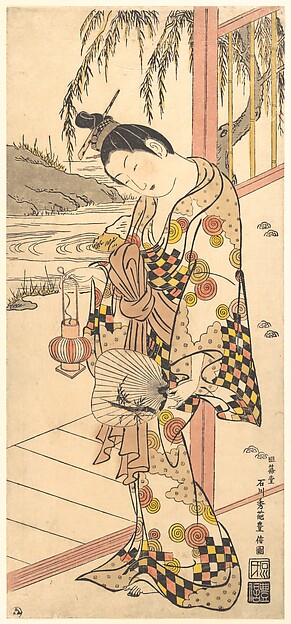 Ishikawa Toyonobu, Young Lady in Summer Attire