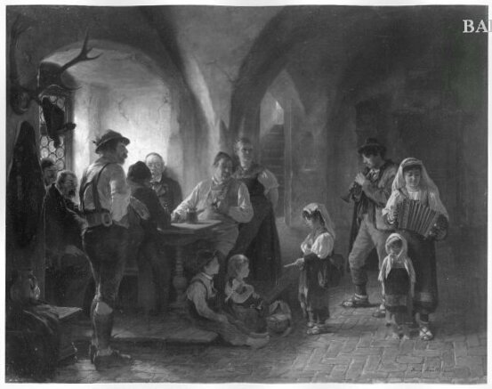 Hugo Kauffmann, gipsies in an inn