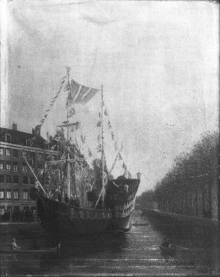 Jacob Taanman, Het feestvaartuig "de galjoot" in de bocht van de Herengracht