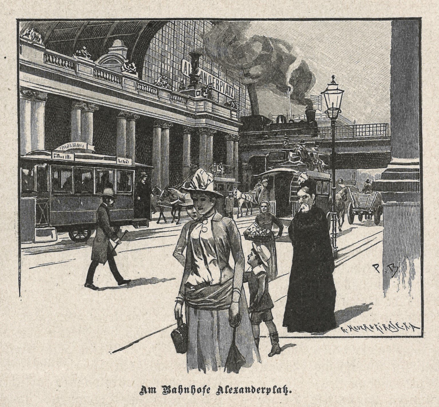 G. Heuer & Kirmse (Berlin), Berlin-Mitte: Königskolonnaden und Bahnhof Alexanderplatz