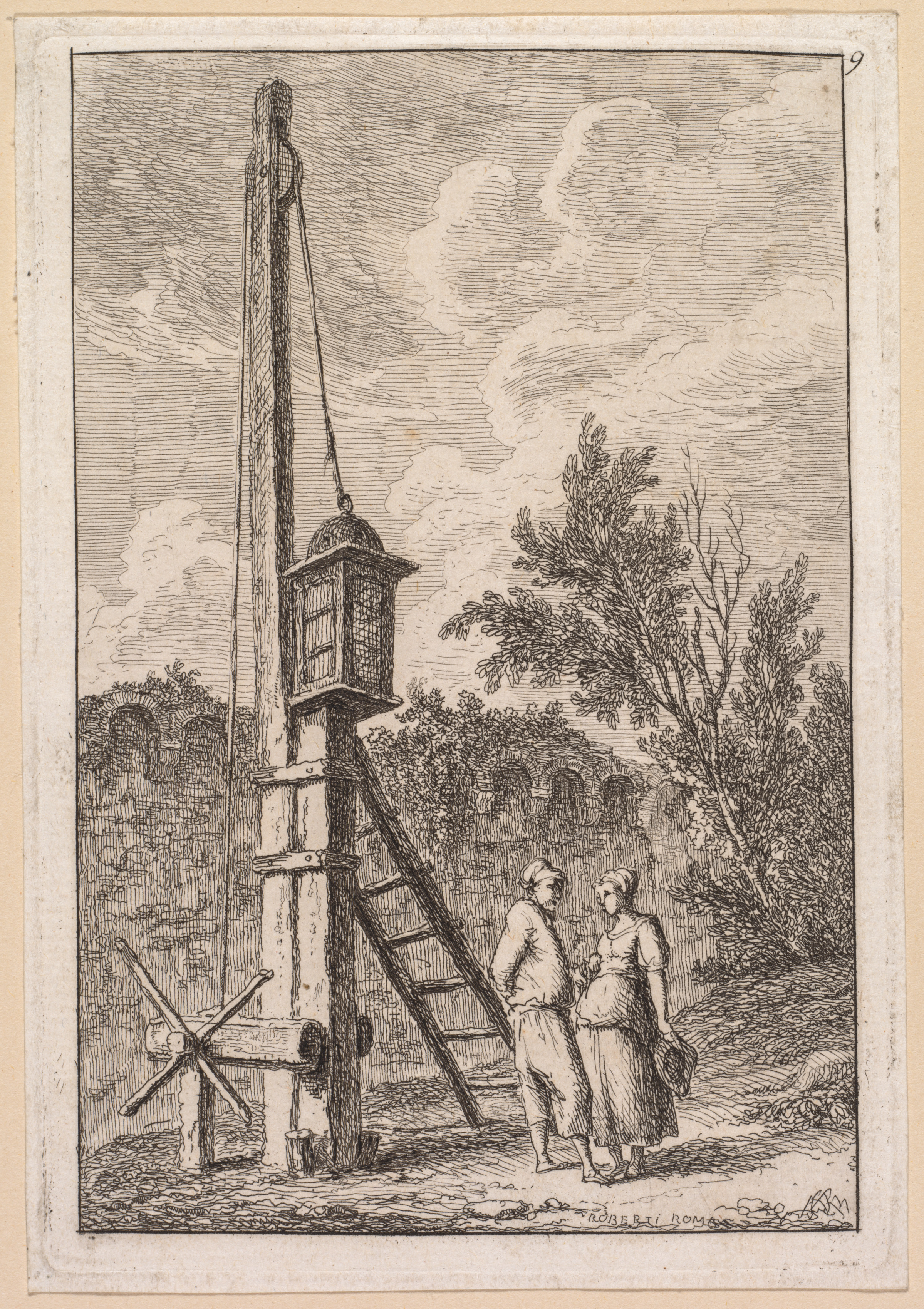 Hubert Robert, Le Poteau
