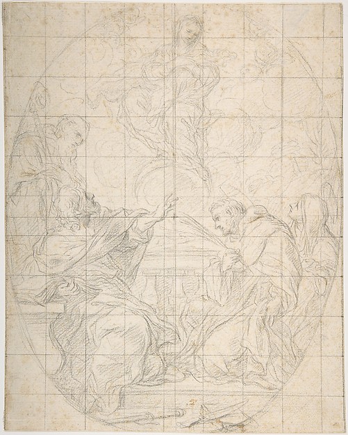 Ciro Ferri, The Virgin Immaculate Appearing to Four Saints