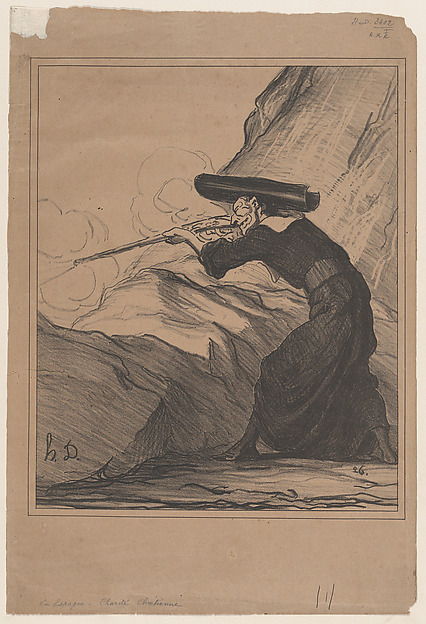 Honoré Daumier, In Spain - Christian charity, from 'News of the day,' published in Le Charivari, May 29, 1872