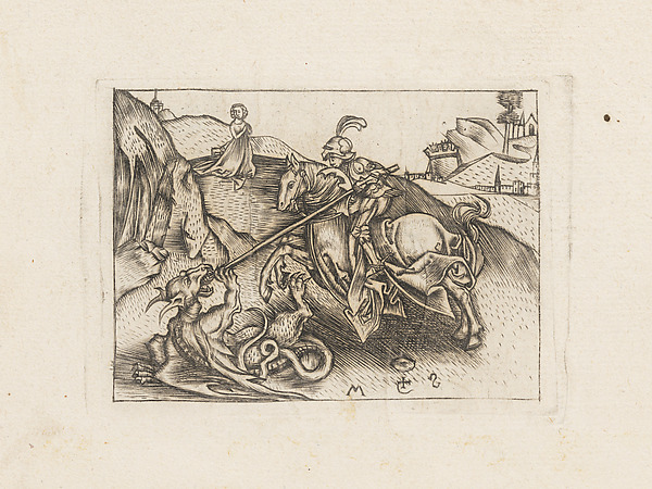 Israhel van Meckenem, St. George and the Dragon; Designs for Goldsmiths