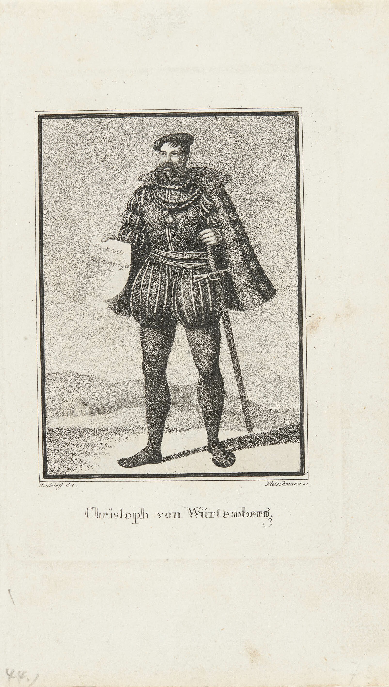 Friedrich Fleischmann, Bildnis Herzog Christoph von Württemberg
