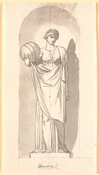 Nicolai Abildgaard, Urania som statue i en niche
