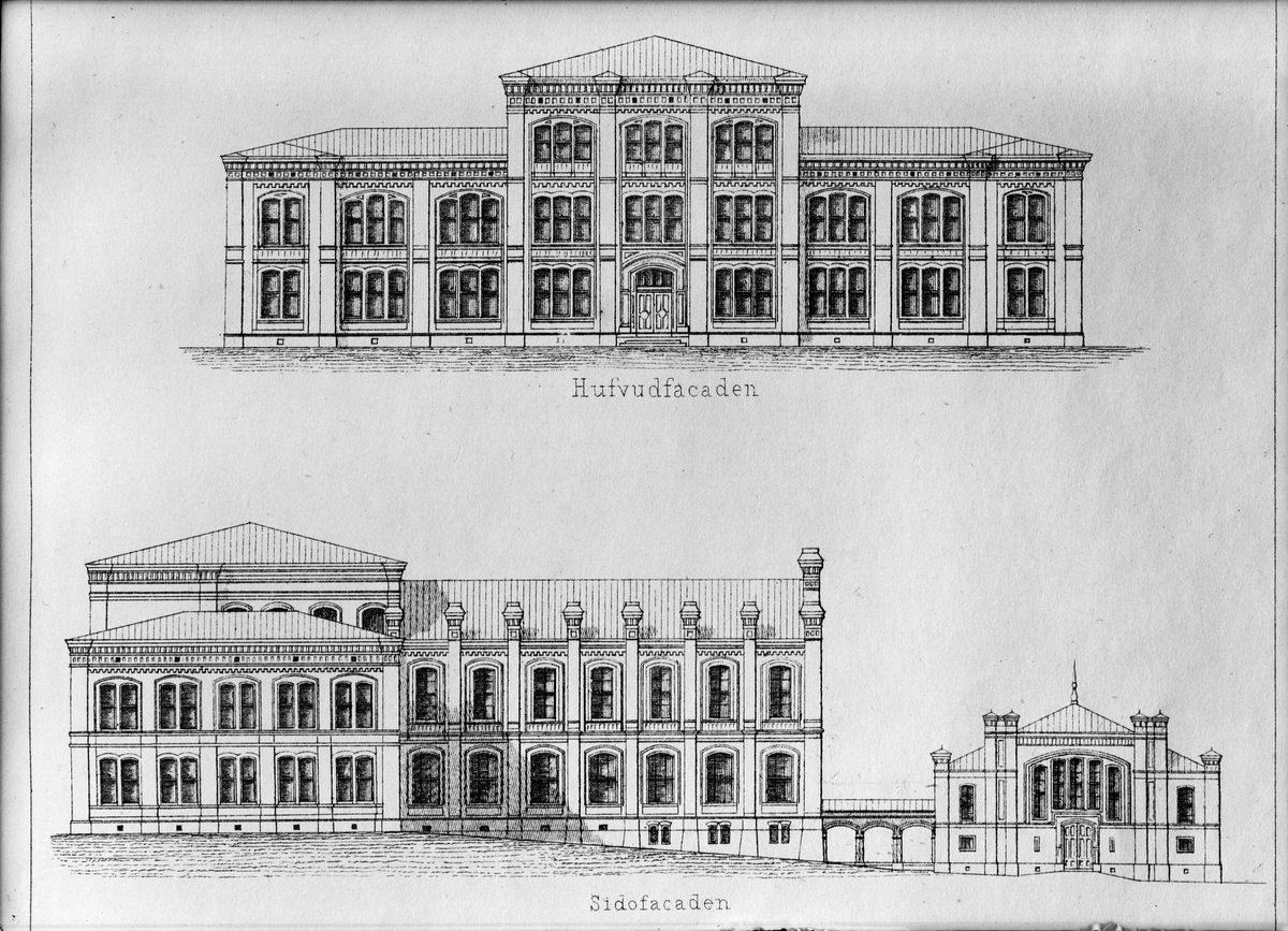 Paul Sandberg, Building Drawing, Högre nadsverket, Skolnads, Uppsala