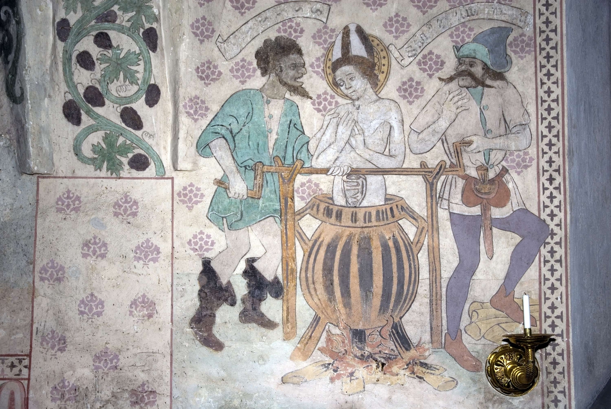 Bengt Backlund, Lime painting in Husby-Sjutolfts Church, Uppland 2009