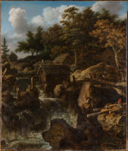 Allaert van Everdingen, Swedish Landscape with a Waterfall