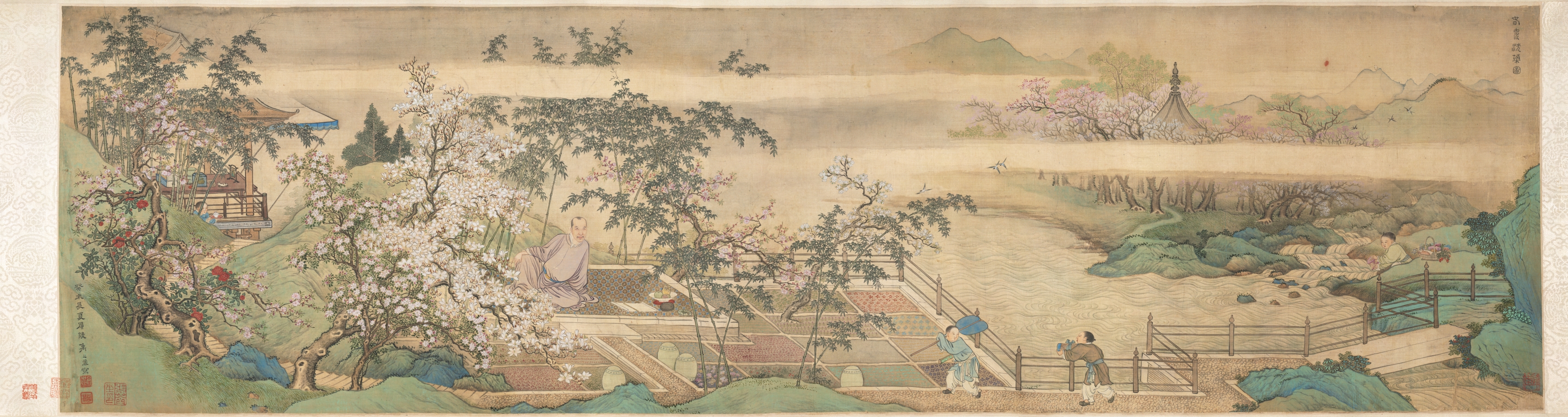 Yu Zhiding, Cleansing Medicinal Herbs in the Stream on a Spring Day