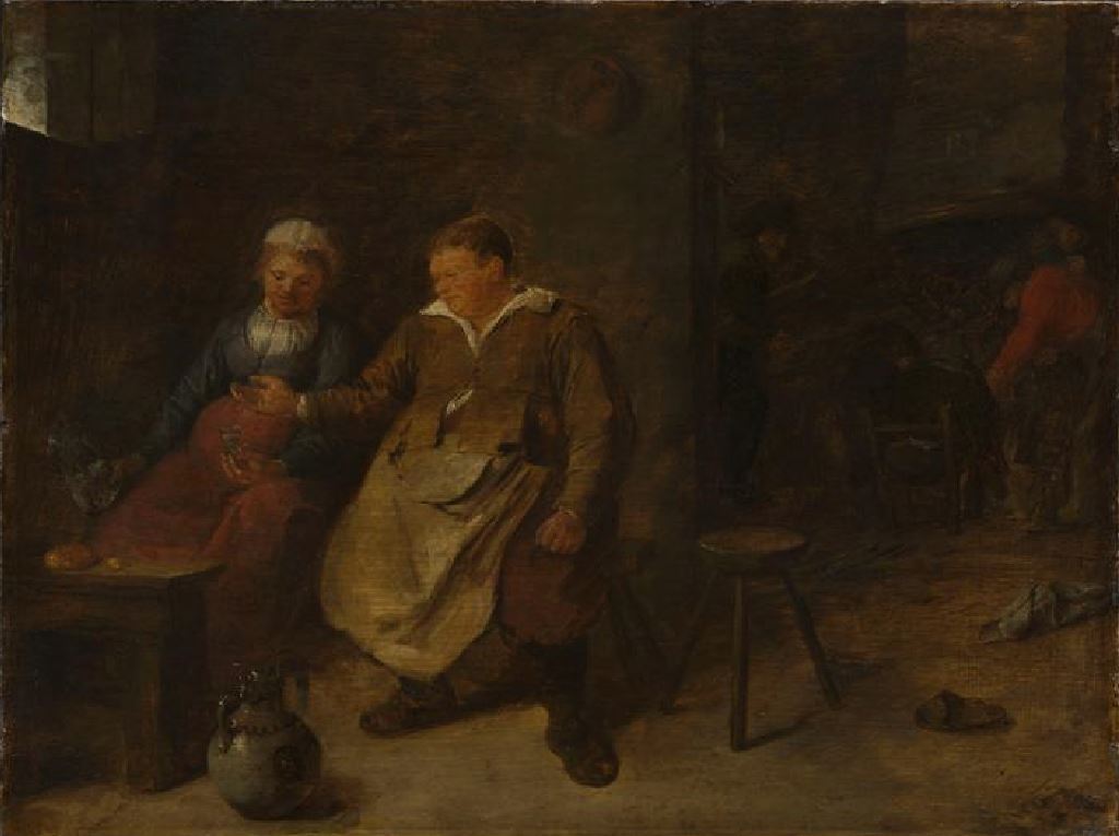 Adriaen Brouwer, Couple of guests drinking wine