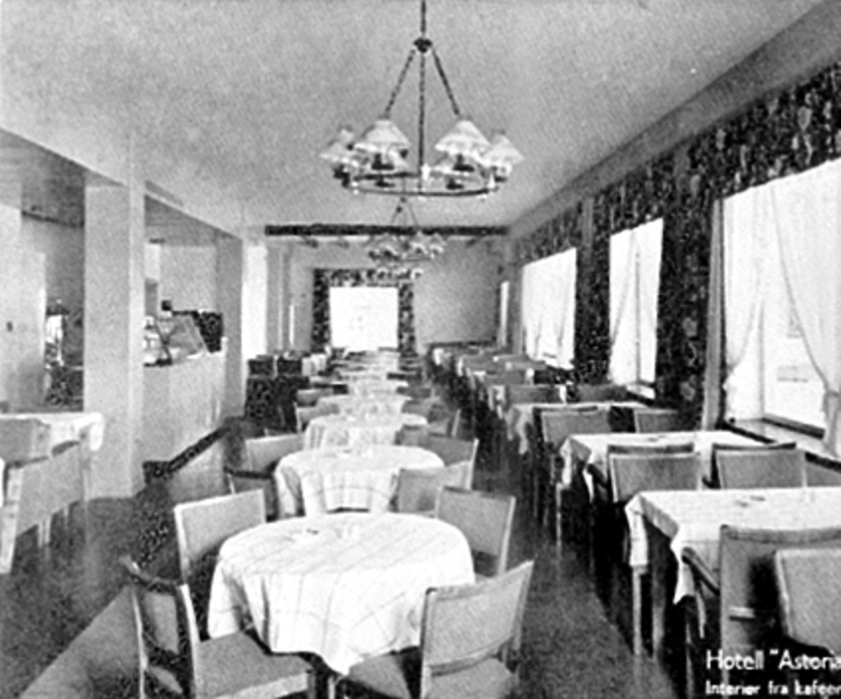 Anno Domkirkeodden, INTERIØR, KAFFETERIAEN, HOTELL ASTORIA