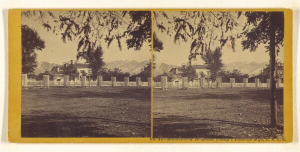 A. J. Russell, Residence of Brigham Young's Favorite Wife, G.S.L.C.