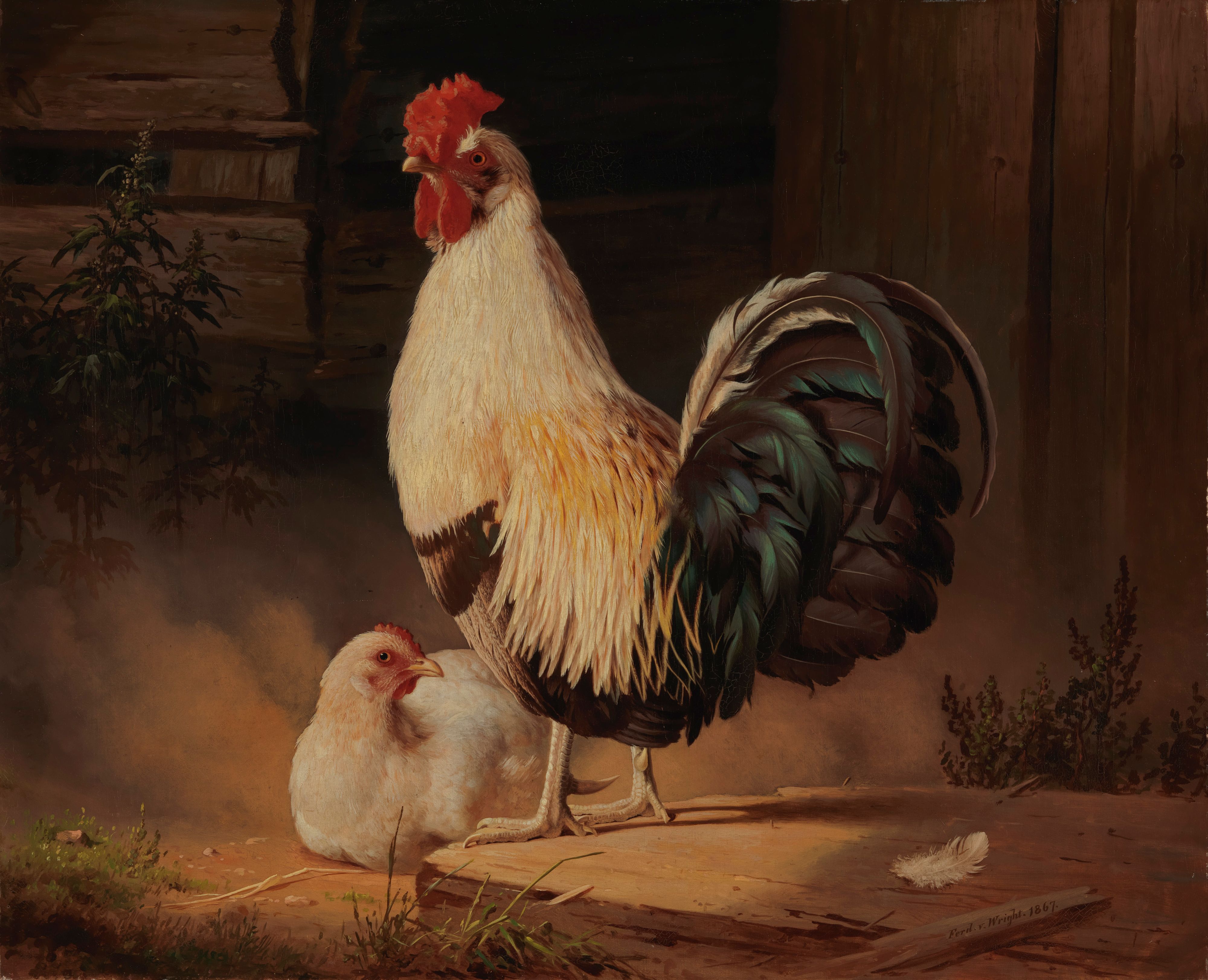 Ferdinand von Wright, Cock and Hen