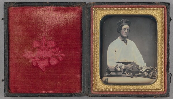 Unknown, [Man with Carpentry Tools]