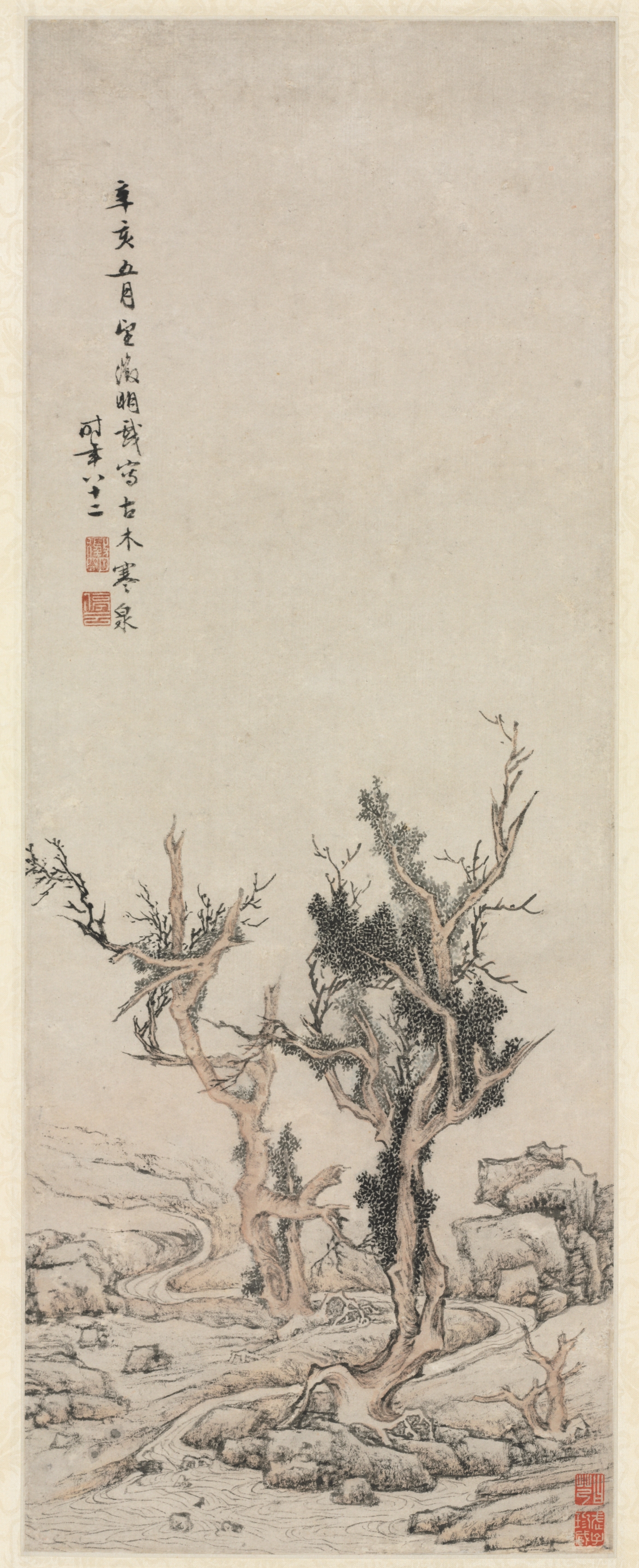 Wen Zhengming, Old Trees by a Wintry Brook