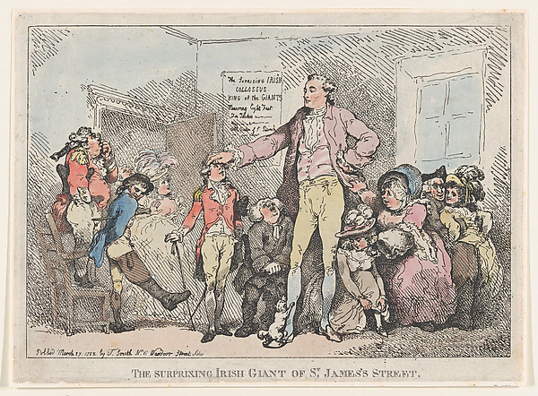 Thomas Rowlandson, The Surprising Irish Giant of St. James's Street