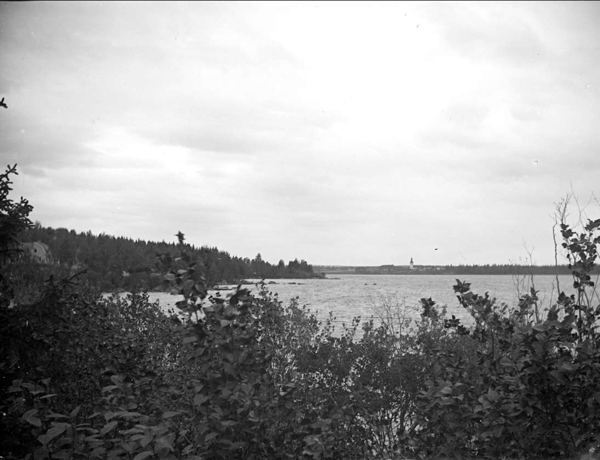 August Fredrik Schagerström, Landscape view with Dalälven, Näs bruk, By socken, Dalarna June 1915