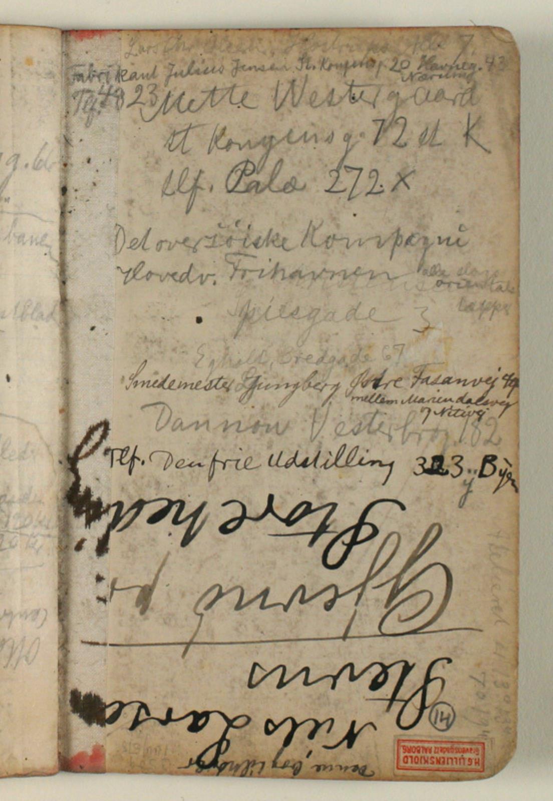 Niels Larsen Stevns, Adresser og notater