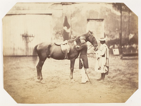 Unknown, [Captain Stuart and the horse 'Tortoiseshell']