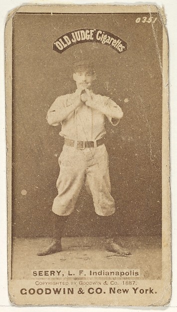 Goodwin & Company, Seery, Left Field, Indianapolis, from the Old Judge series (N172) for Old Judge Cigarettes