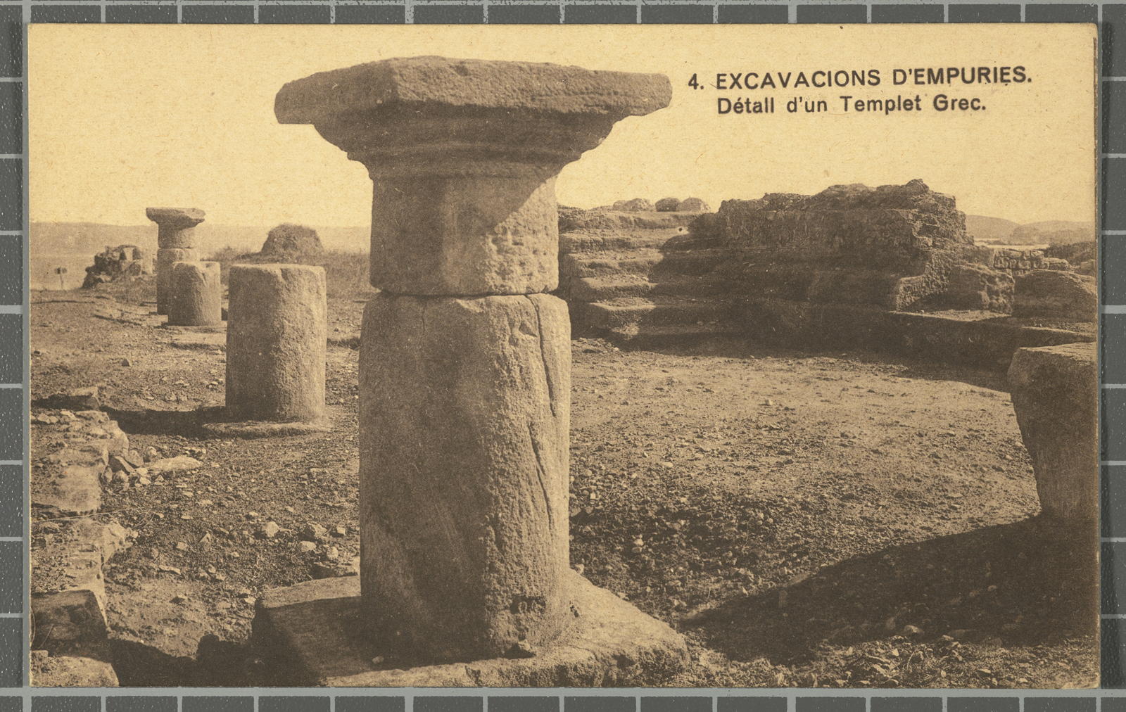 Josep Esquirol Pérez, 4. Empuries Excavations. Detail of a Greek Templet