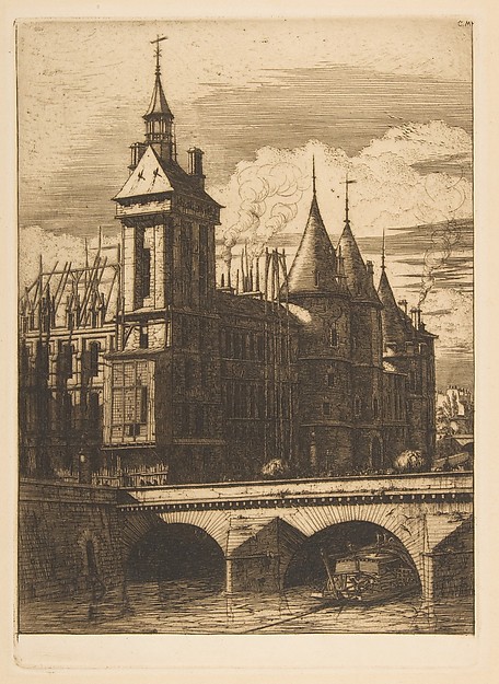 Charles Meryon, The Clock Tower, Paris, from "Etchings of Paris"