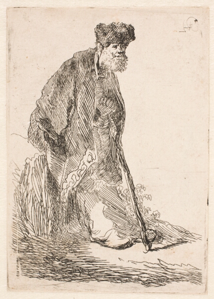 Rembrandt van Rijn, Gammel mand i kappe og med pelshue