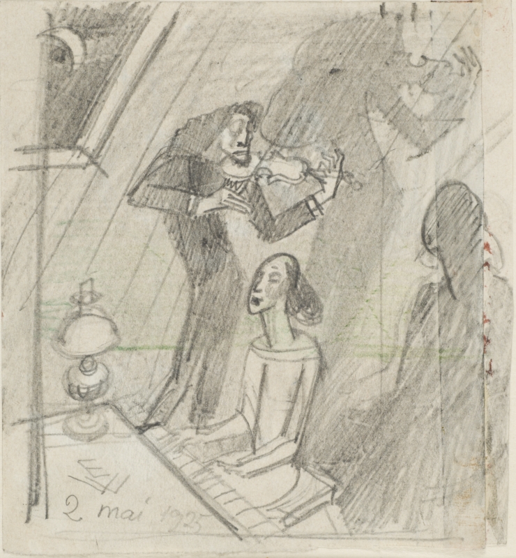 Eduard (autor) Wiiralt, Music. Esquis for woodcut