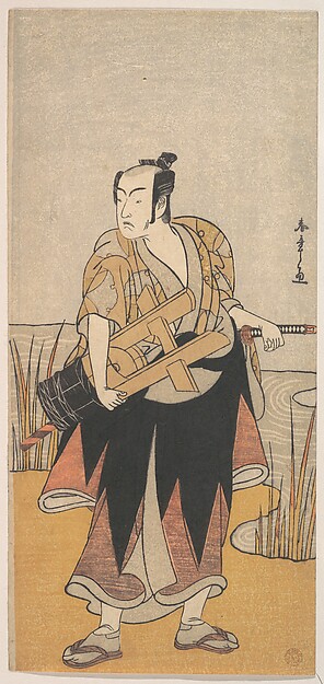 Katsukawa Shunshō　勝川春章, The Fourth Matsumoto Koshiro as a Man Standing on the Bank of a River