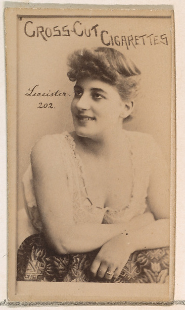 W. Duke, Sons & Co., Card Number 202, Leicester, from the Actors and Actresses series (N145-1) issued by Duke Sons & Co. to promote Cross Cut Cigarettes