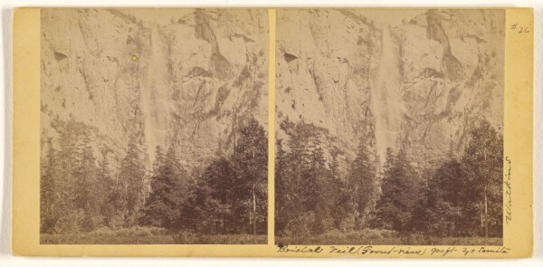 Carleton Watkins, [Bridal Veil (Front view) 900 ft - Yo Semite]