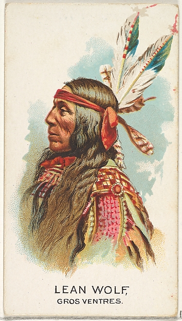 Allen & Ginter, Lean Wolf, Gros Ventres, from the American Indian Chiefs series (N2) for Allen & Ginter Cigarettes Brands