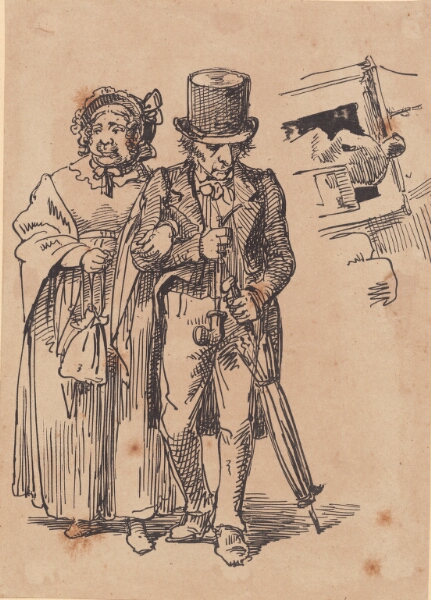 Wilhelm Marstrand, Spadserende ældre borgerpar